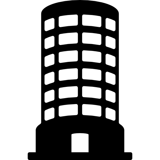 edificio torre de forma cilíndrica icono gratis