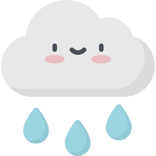 Rain Kawaii Flat icon