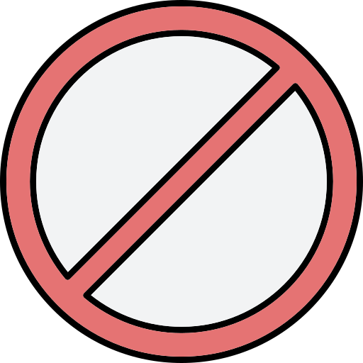 Forbidden Generic Outline Color icon