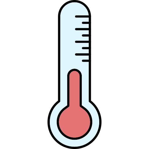 Thermometer Generic Thin Outline Color icon