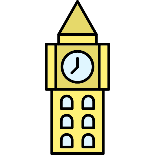 torre del reloj icono gratis