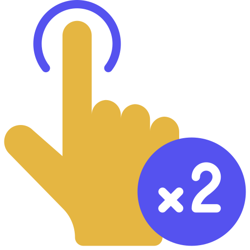 Double Tap Free Hands And Gestures Icons