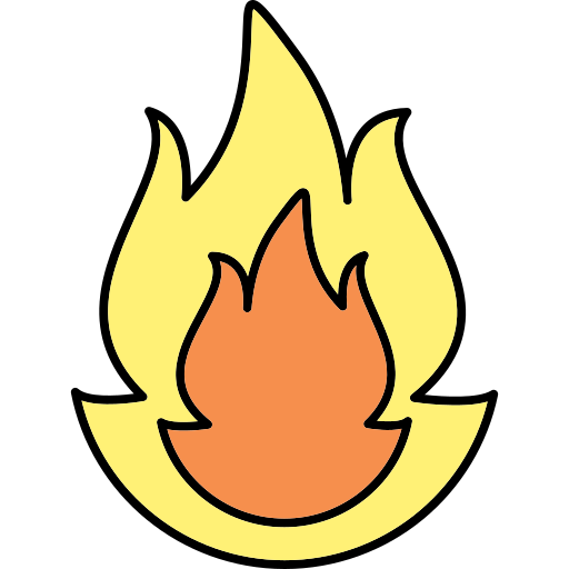 Fire Generic Outline Color icon