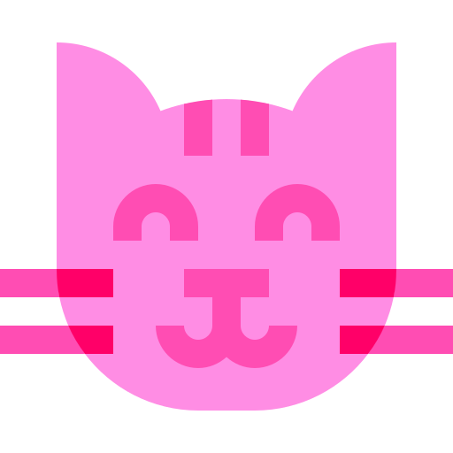 Pink cat icon - Free pink animal icons