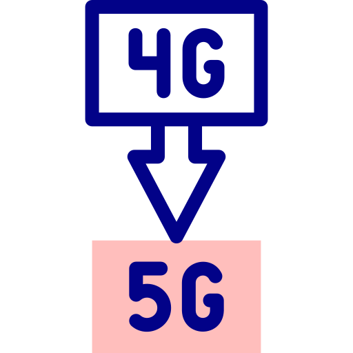 4g Detailed Mixed Lineal Color Icon
