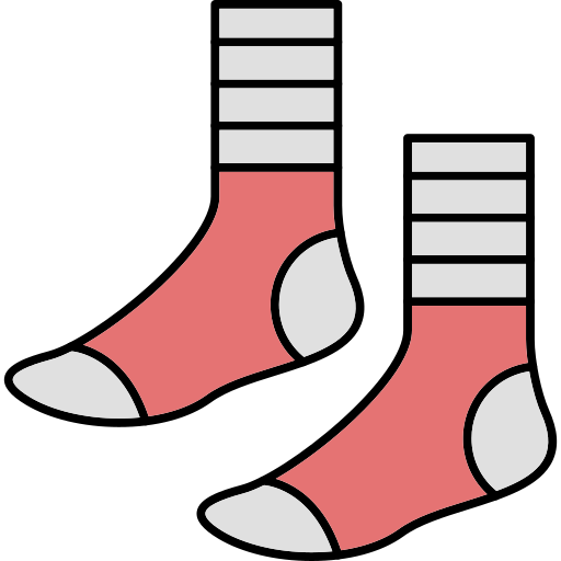 Socks Generic Thin Outline Color icon