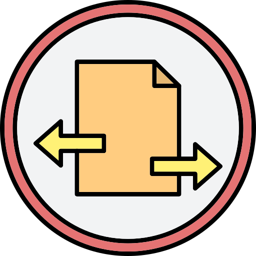 Transfer Generic Thin Outline Color Icon