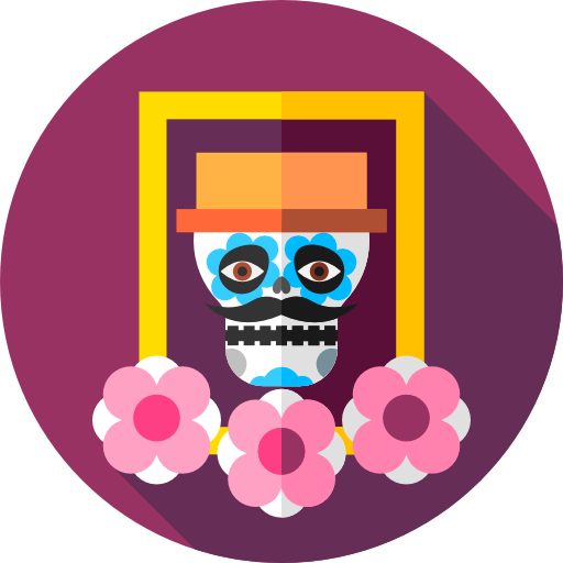 calavera mexicana icono gratis