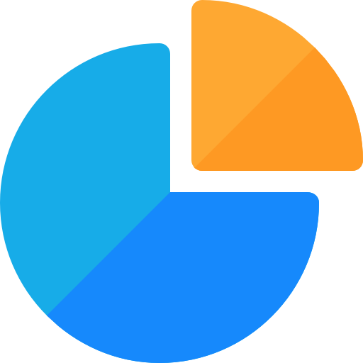 Pie Chart Basic Rounded Flat Icon