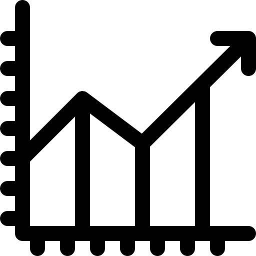 Bar chart Basic Rounded Lineal icon