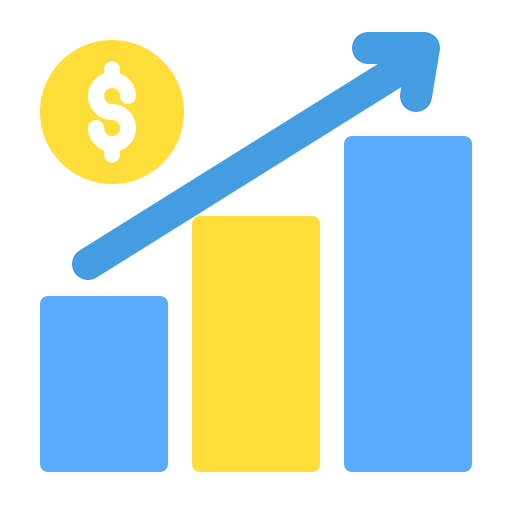 gráfico de crecimiento icono gratis