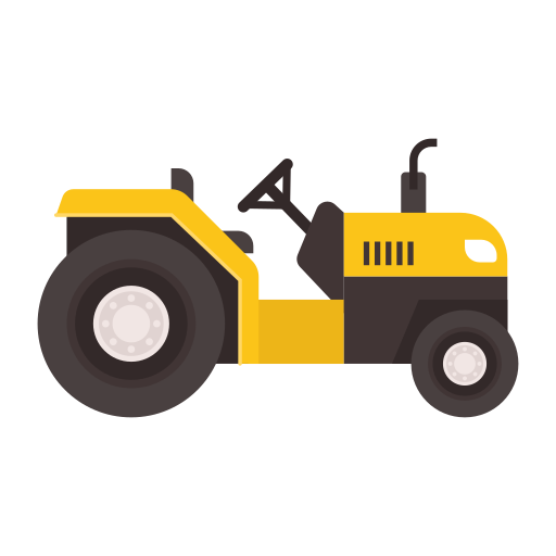 Desenho de trator Trator amarelo YELLOW TRACTOR 