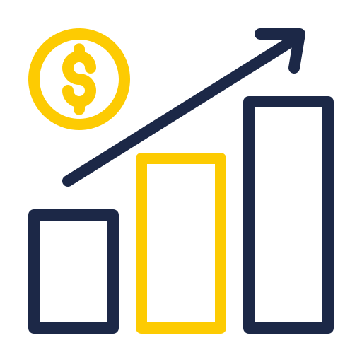 gráfico de crecimiento icono gratis