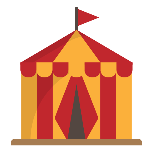 tienda de circo icono gratis