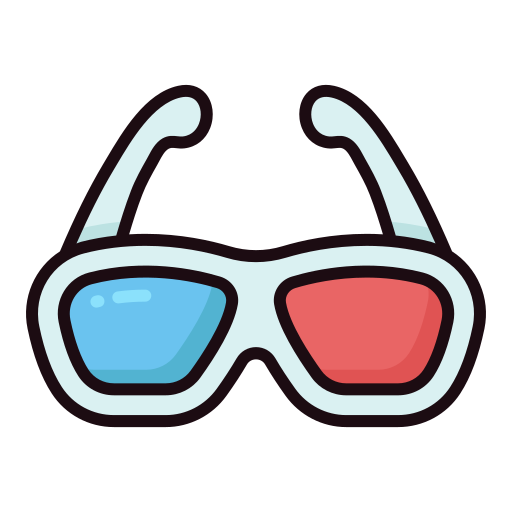 3d glasses Generic Outline Color icon