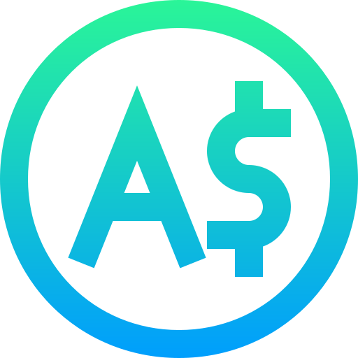 호주 달러 무료 아이콘