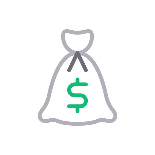 bolsa de dinero icono gratis