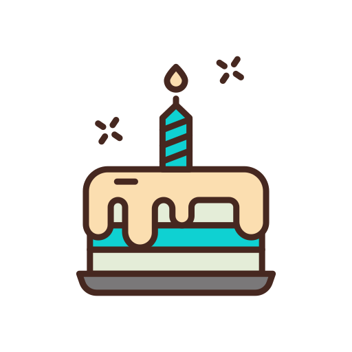 pastel de cumpleaños icono gratis