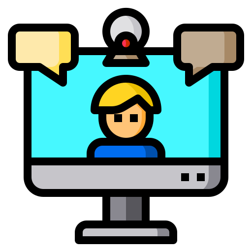 video conferencia icono gratis