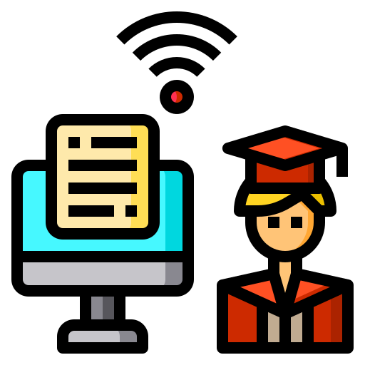 educación en línea icono gratis