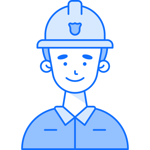 Fireman Generic Blue Icon