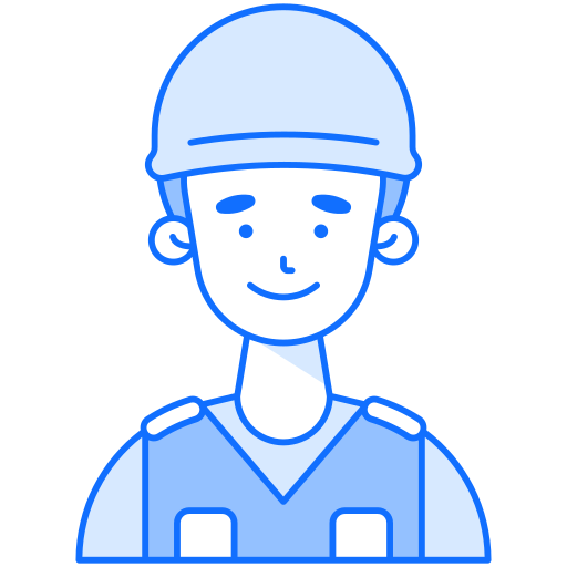 Military man Generic Blue icon