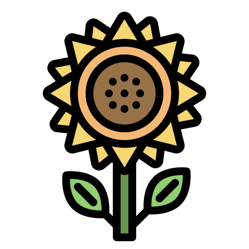 Sunflower Generic Outline Color icon