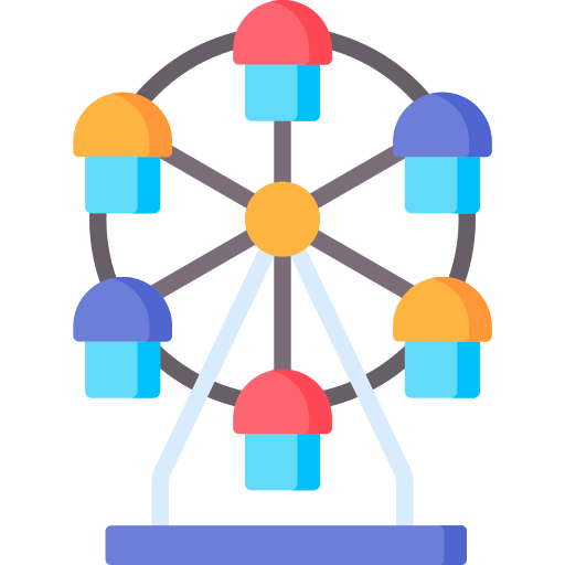 rueda de la fortuna icono gratis