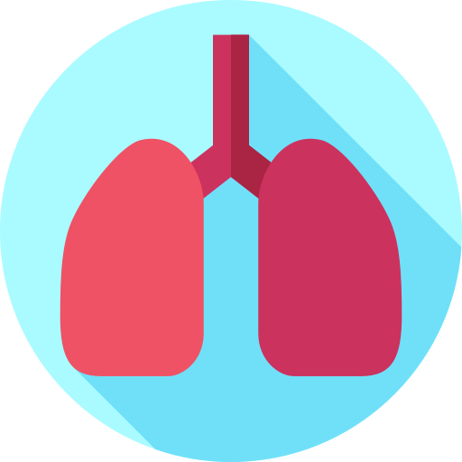 Lungs Flat Circular Flat Icon