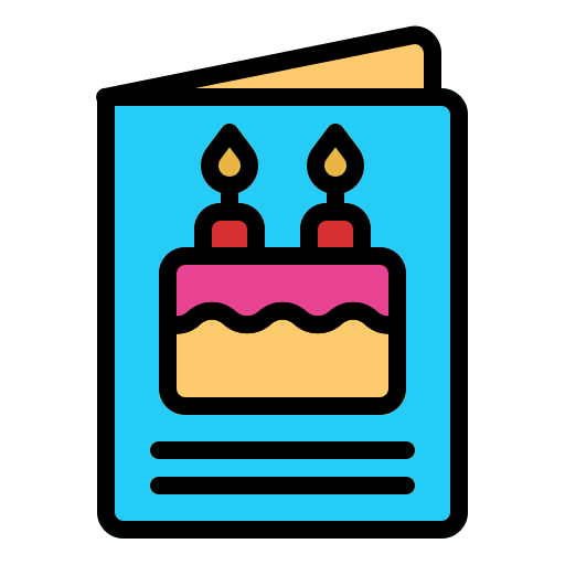 tarjeta de cumpleaños icono gratis