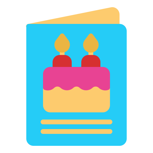 tarjeta de cumpleaños icono gratis