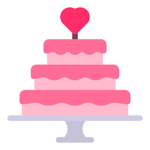 pastel de bodas icono gratis