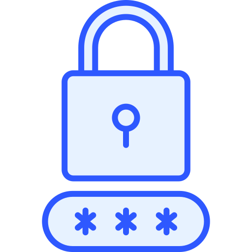 Password Generic Blue icon