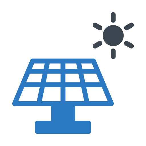 Solar energy Generic Blue icon