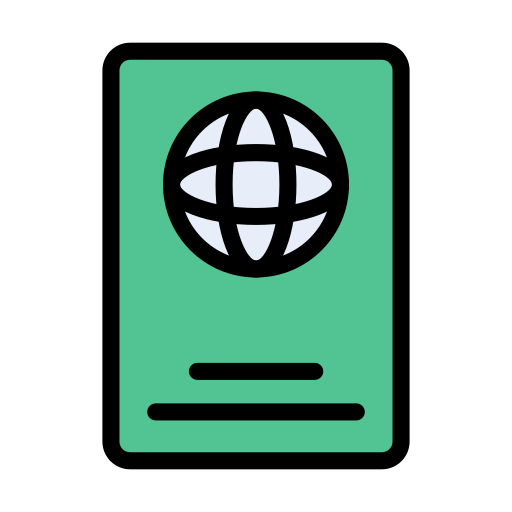 pasaporte internacional icono gratis