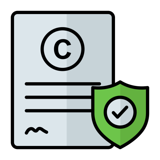 derechos de autor icono gratis