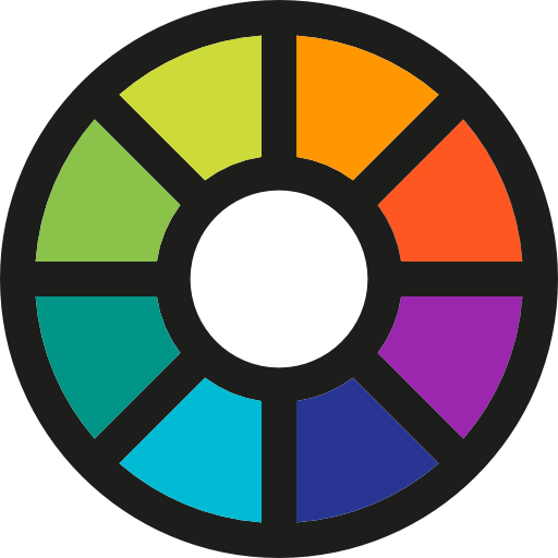 rueda de color icono gratis