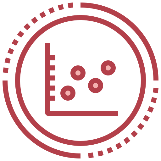 gráfico de dispersión icono gratis