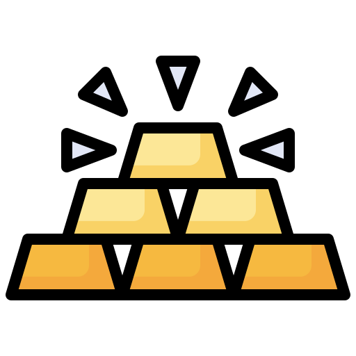 Gold Ingots Surang Lineal Color Icon