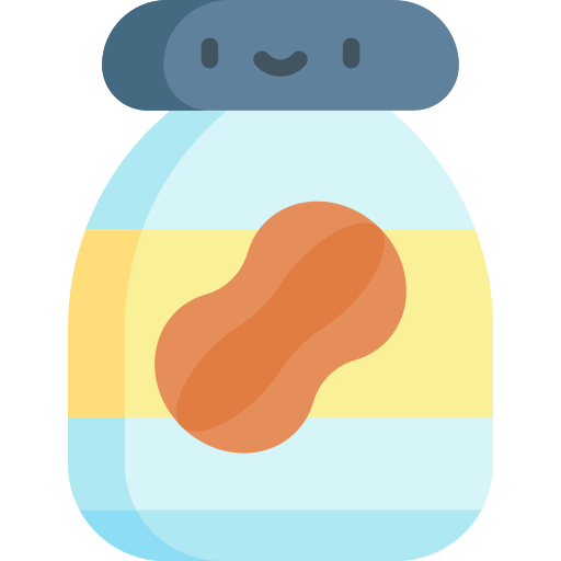 Peanut Butter Kawaii Flat Icon