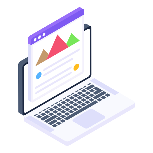 Area chart Generic Isometric icon