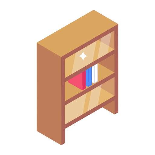 Bookshelf Generic Isometric icon