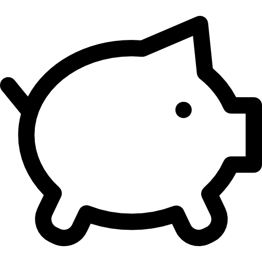 Piggy bank free icon