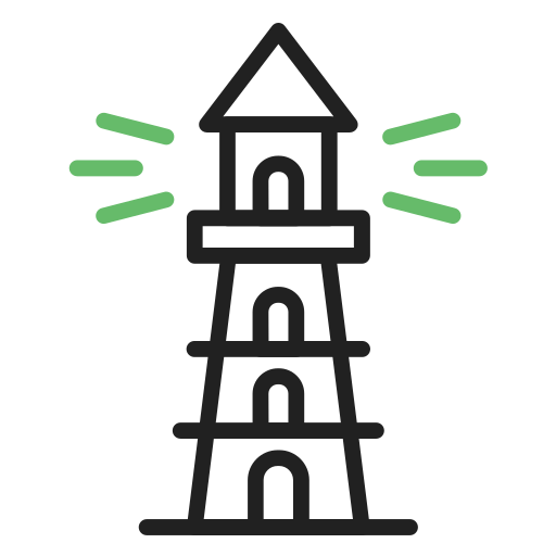 Lighthouse Generic Outline Color icon