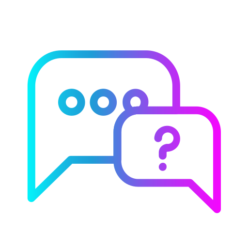 Question and answer Generic Gradient icon