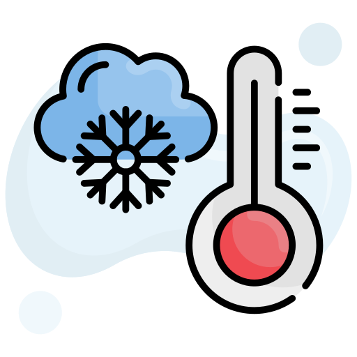 temperatura fría icono gratis