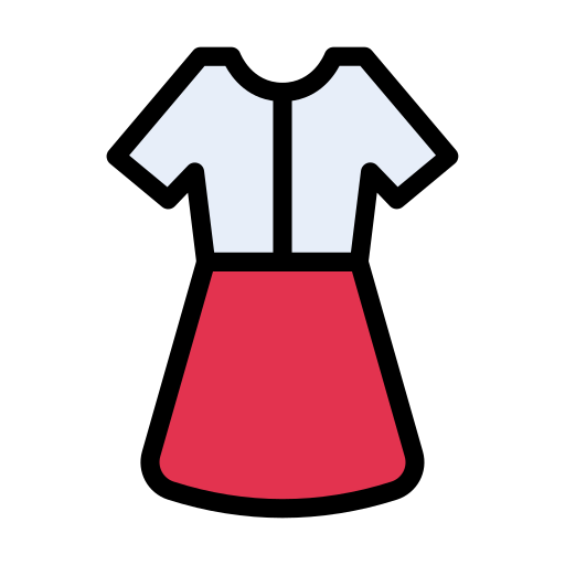 Dress Vector Stall Lineal Color icon
