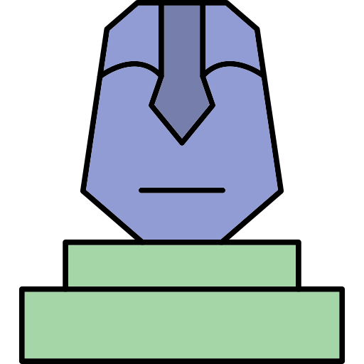 Free Moai Icon - Download in Colored Outline Style