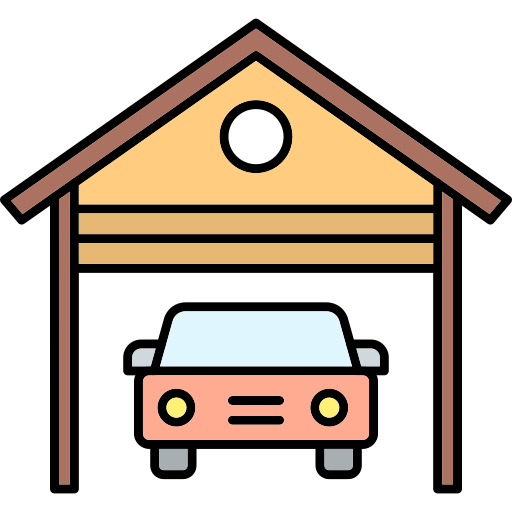 Garage Generic Thin Outline Color icon