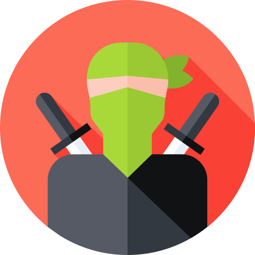 Ninja Flat Circular Flat icon